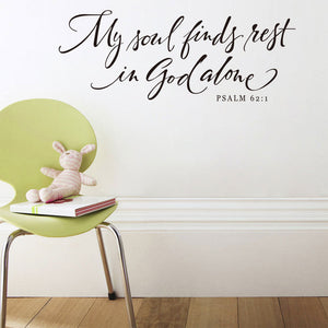 My soul - Psalm 62:1 Wall/Mirror Decal